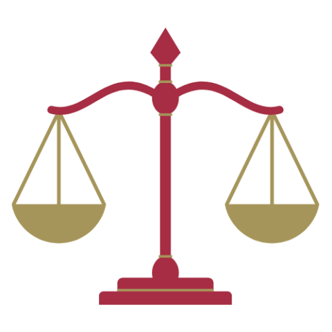 An image of the weighted scales of Justice